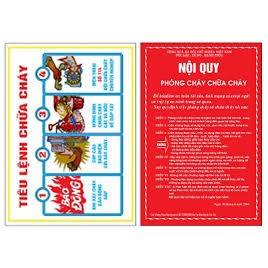 BÁN BỘ NỘI QUY TIÊU LỆNH PCCC GIÁ RE NHẤT TẠI BẮC NINH